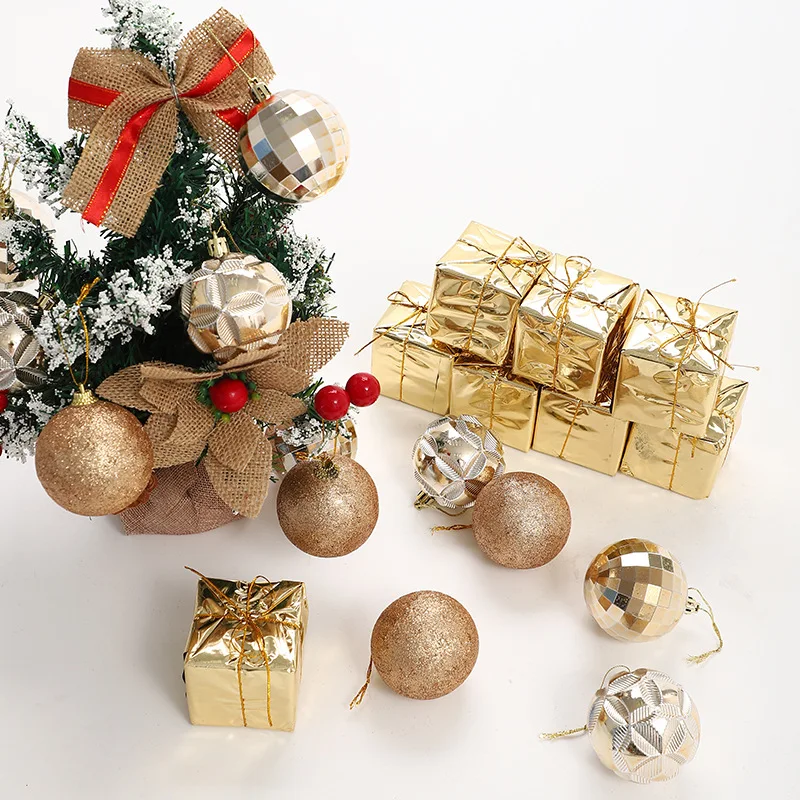 20pcs new Christmas decorations box ball christmas ball 5cm/6CM gift box Christmas tree decoration ball color ball pendant