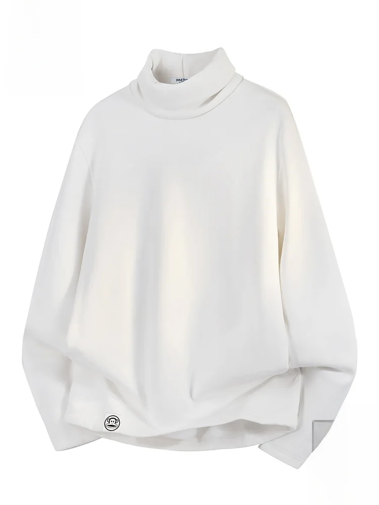 

Мужская теплая футболка Paul Frank с высоким воротником, на флисовой подкладке, с длинным рукавом, базовый слой, с принтом Monkey Mouth, повседневная, из хлопка.