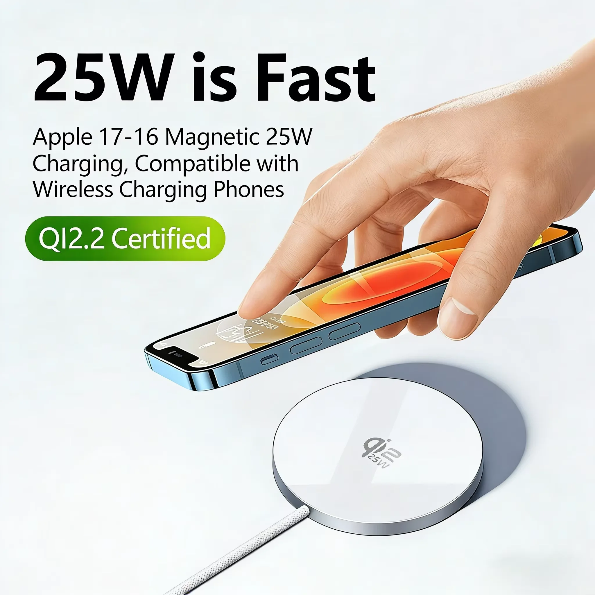 Neues Qi2.2 Magnetisches Ladegerät für 25W Super Wireless Schnellladung für iPhone 18 17 16 15 14 13 12 Pro Max Samsung S25 S24 S23 – Detail 11