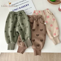 Newborn Baby Girl Boy Rabbit Fleece Pant Infant Toddler Child High Waist Trouser Casual Warm Bottom Easter Baby Clothes 9M-5Y