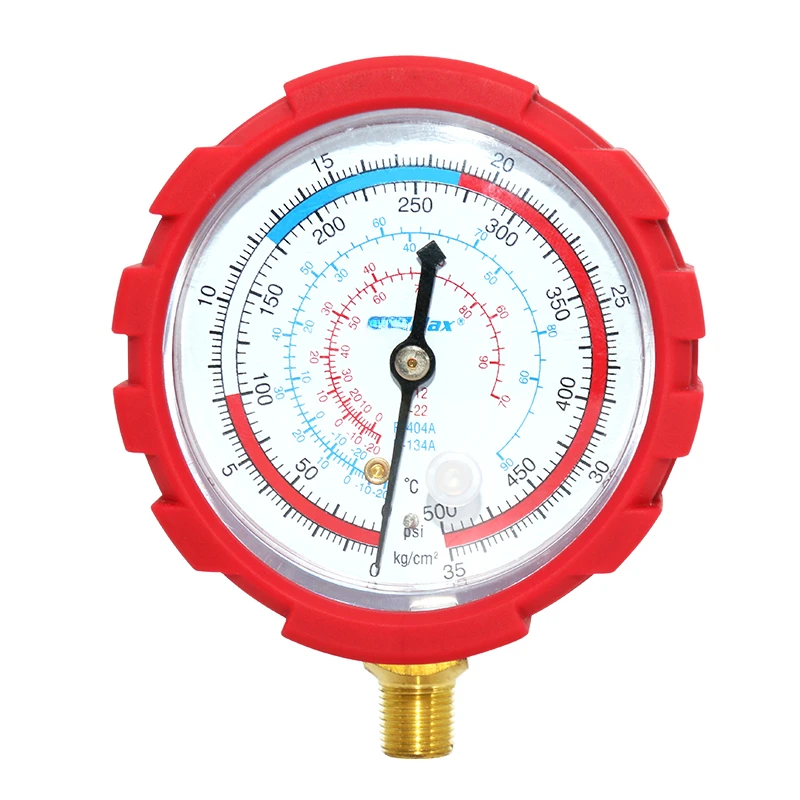 Snow gauge head, high and low pressure single refrigerant gauge, R410 high and low pressure single meter