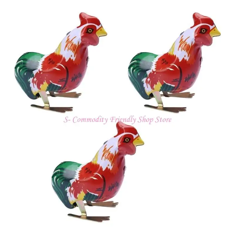 85ae Đồ chơi gió Dậu được vẽ bằng tay với Clockworks đơn giản vận hành đồ chơi Gà lò cho mọi lứa tuổi