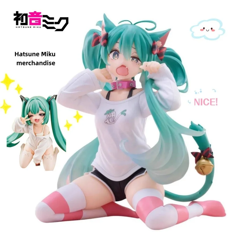 

Miku Catgirl Short-Sleeve Figure, Anime Cat-Ear Girl Model, PC Case Decoration, Cute Gift