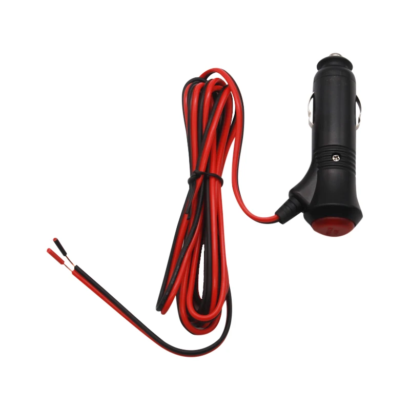 12V 24V Car Motorcycle Cigarette Lighter Socket Male Plug Connector Adapter On Off Button with Control Switch Replacement Part