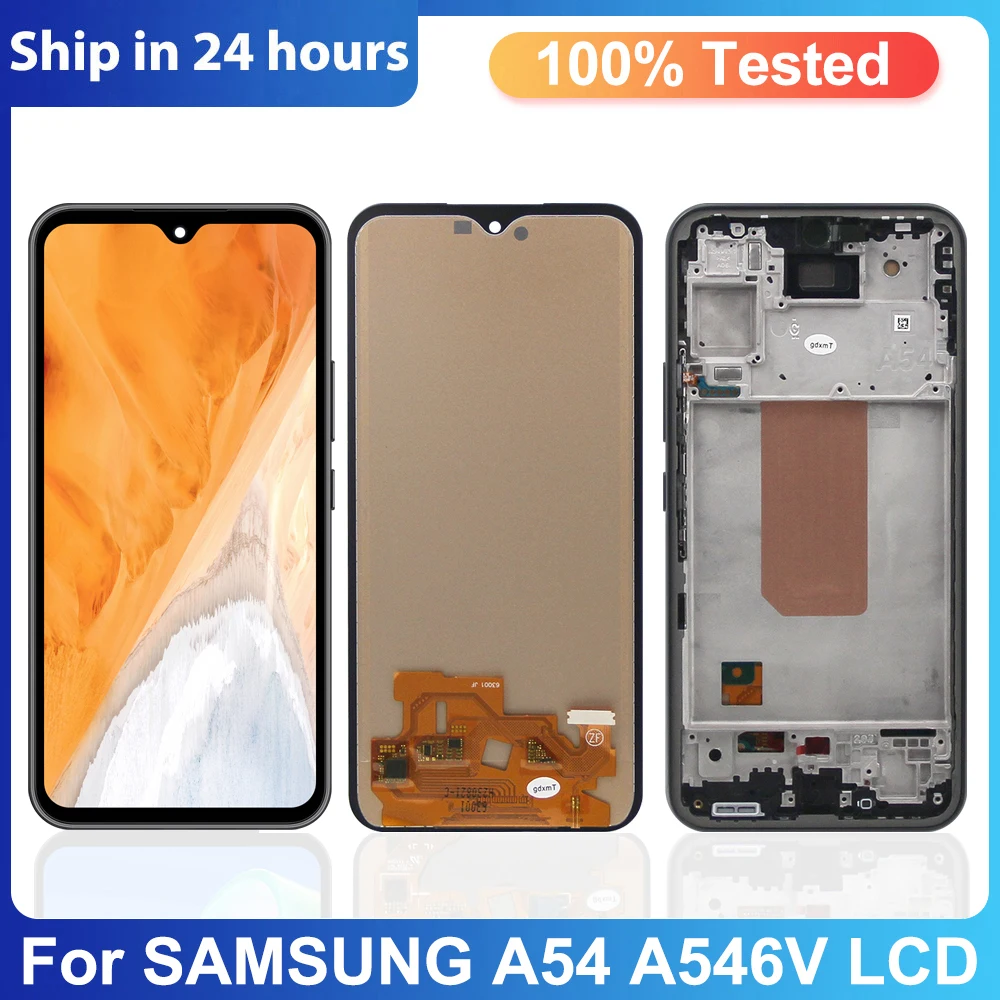 100% Tested For Samsung Galaxy A54 5G LCD Display SM-A546V, SM-A546U Touch Screen Digitizer Replacement For Samsung A54 Display