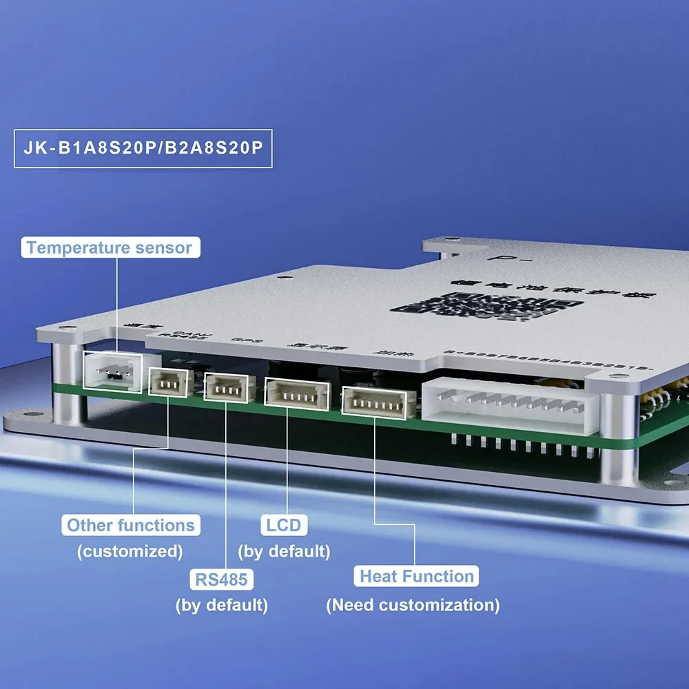 JIKONG-Batterie au lithium BMS, B2A8S20P, 8S, 12S, 13S, 14S, 16S, 17S, 20S, 24S, Fonction d'équilibre actif de pipeline, Fonction de chaleur, Smart JKBMS, En vente