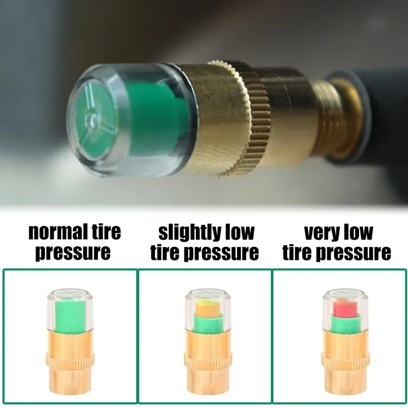 Car Tire Pressure Indicator Tire Pressure Gauge Indicator Alert Monitoring Valve Cap Sensor External Valve Detection Monito