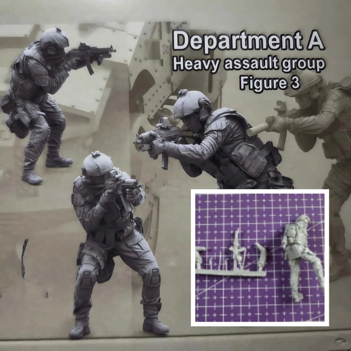 

1/35 Die-casting Resin Model Assembly Kit, GK， Assault Team, Unpainted