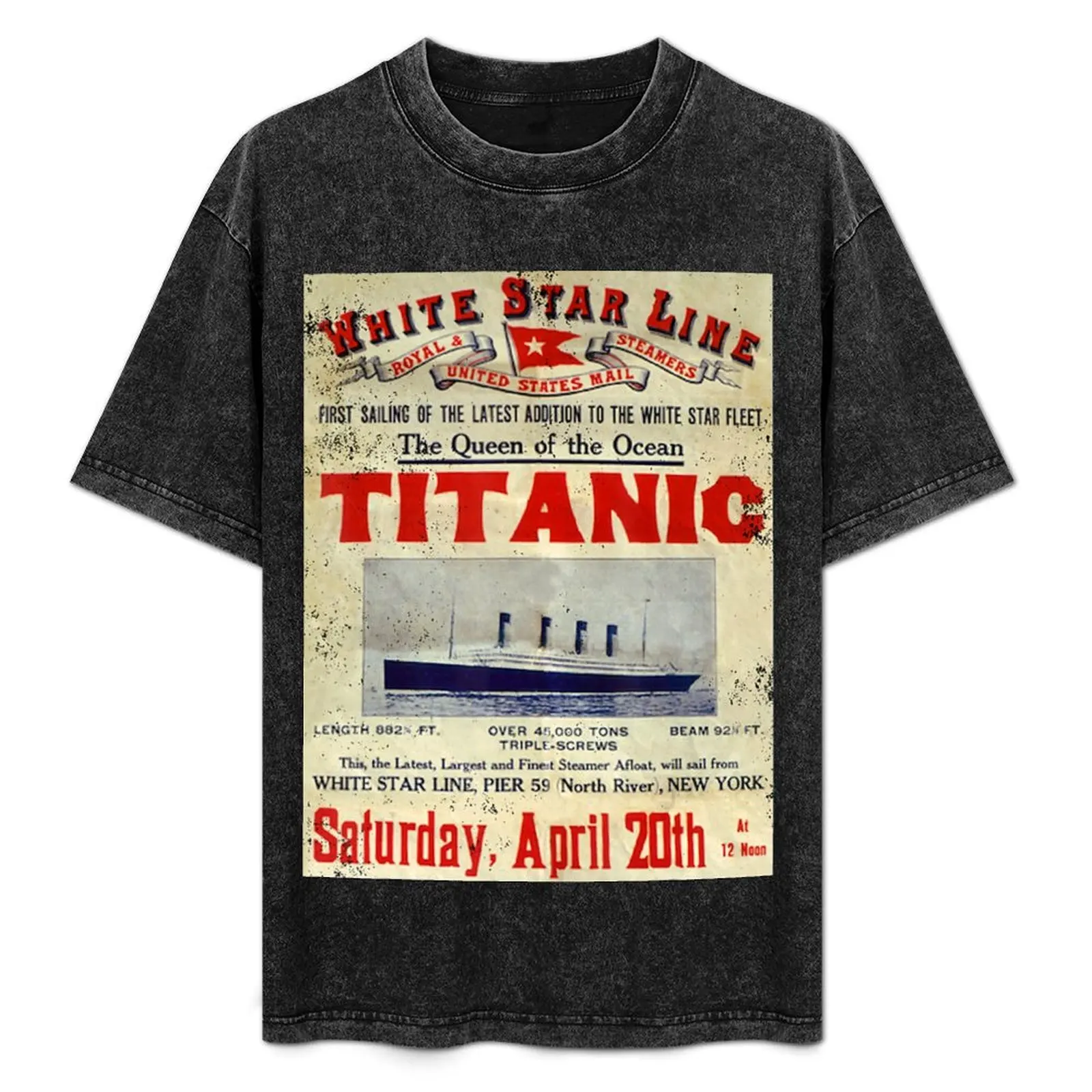 タイタニック-セーリング-ギフト-ポスター-v-tシャツ-ファッション-パターン-プリント-tシャツ