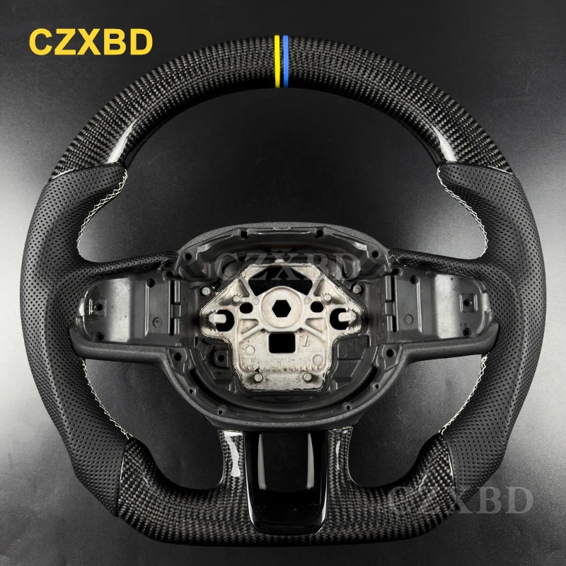 

Подходит для Volvo XC90 2020 XC60 S60 V60 S90 V90 2021 2022, глянцевый руль из настоящего черного углеродного волокна по индивидуальному заказу
