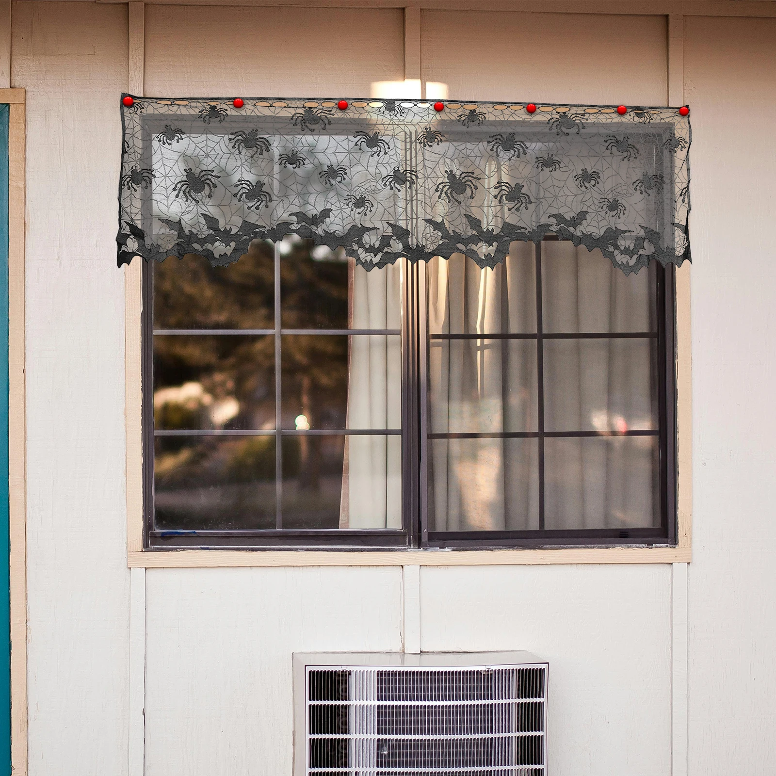 

3D Printed Bat Spider Web Window Curtain Spider Web Window Curtain Door Fireplace Cloth Decor Black Ghost Festival Party Home