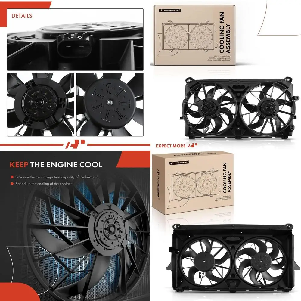 

Вентилятор охлаждения радиатора двигателя в сборе, совместимый с моделями Chevrolet и GMC — Silverado 1500 2007-2014, Tahoe, Suburban 1500, Su