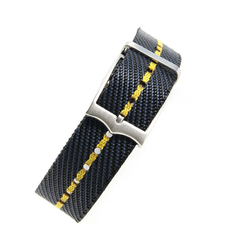 

Stainless steel buckle woven loop strap 20/22mm universal high-quality soft material complete nylon strap
