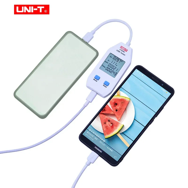 Цифровой USB-тестер емкости модели UT658 с интерфейсом Type-C Type-A, Мониторы напряжения и тока, хранилище ЖК-подсветки
