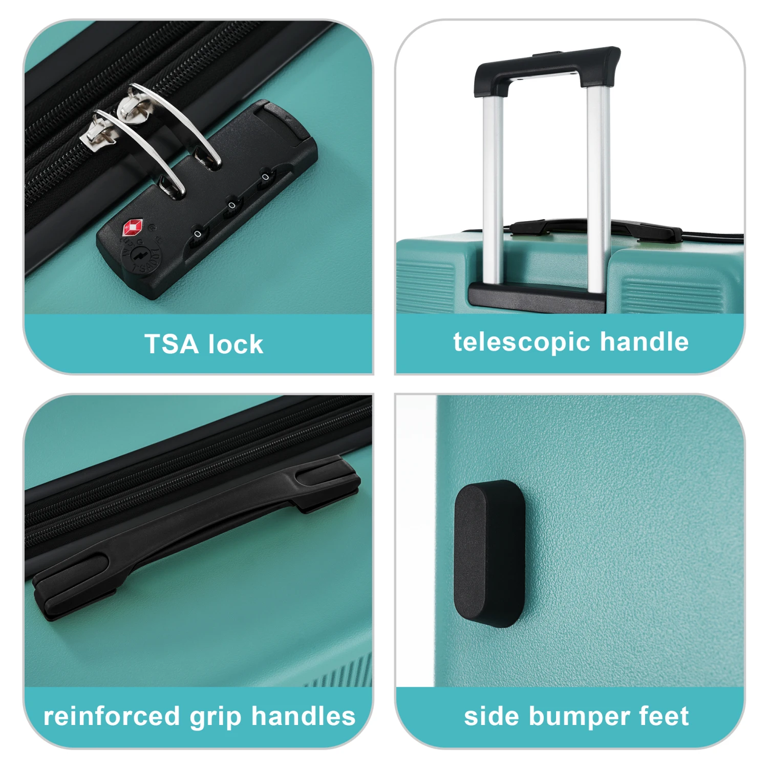 Valise spinner extensible avec serrure TSA, 24 pouces, légère, pour documents d'abonnés