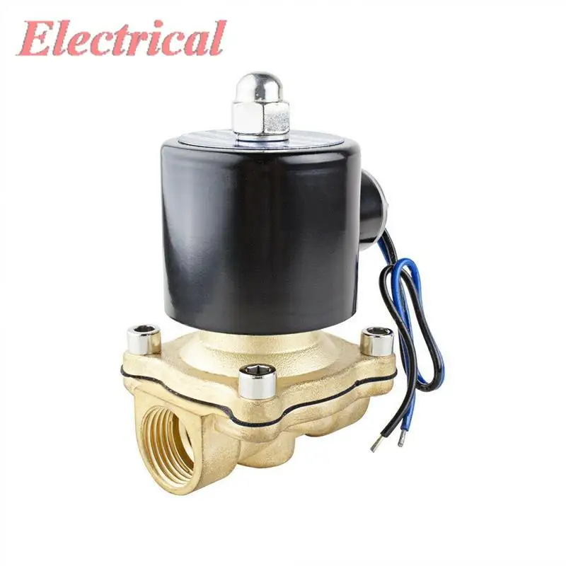 

1pc Water Solenoid Valve BSP 1/2" Female Thread 2 Way N/C Direct Acting Copper DC 12V 24V AC 220V 16MM Orifice