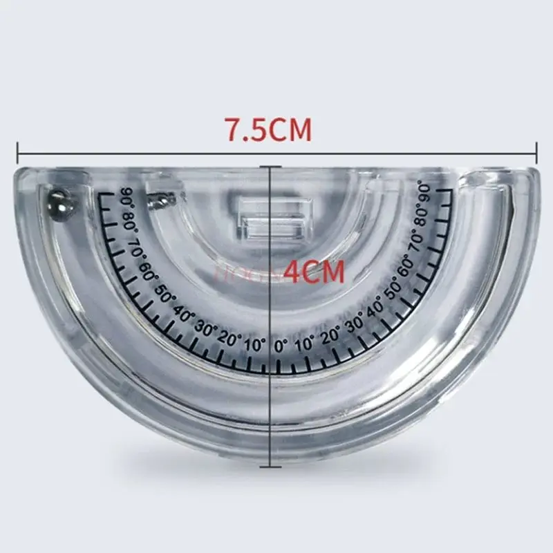 1pcs Medical protractor, half angle horizontal 90 degree measuring instrument, bedside angle instrument, medical angle ball