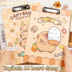 Karikatür Capybara su geçirmez dosya klasörü A4 Binder Test kağıdı depolama öğrenci malzemeleri öğrenci malzemeleri ve ofis malzemeleri