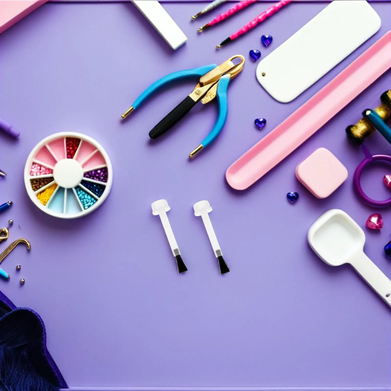 

100 PCS Nail Art Replacement Brush Liquid Brushes Bottle Polish Caps Tips Dip Powder Heads Refill