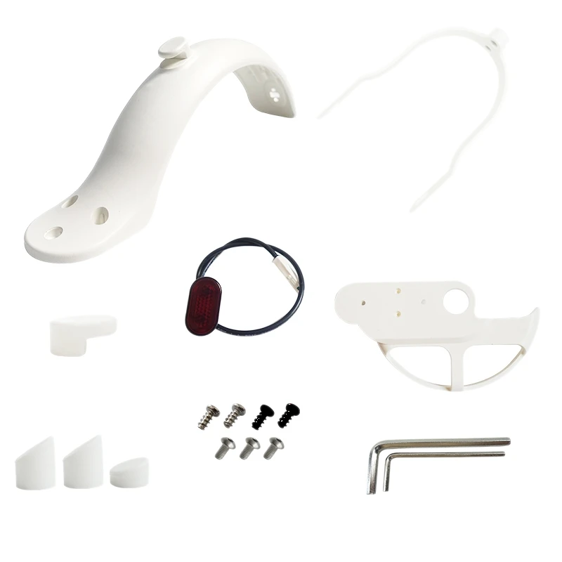 Scooter Mudguard Bracket Kit Scooter Mud Fender Shock Absorber Guard Taillight For Xiaomi M365 Pro Accessories