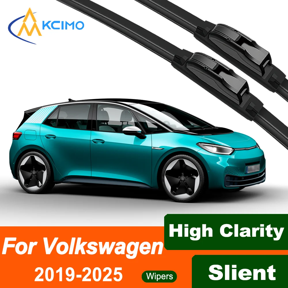 

Silent Black Front Wiper Blades Set for Volkswagen ID.3 E11 E12 2019-2025 Auto Windscreen Windshield Window Wiper Accessories