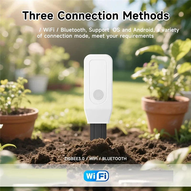 B92B-Tuya Wifi Soil Tester Sensor Tuya Soil Moisture Sensor Soil Water Content Humidity And Temperatuer Sensor Remote Monitor