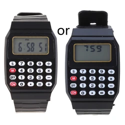 Fashion Child Kid Silicone Date Multi-Purpose Electronic Calculator Wrist Watch