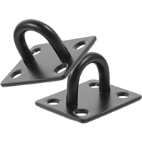 2 Pcs Black U Shaped Hooks Stainless Steel Pad Eye Plate Heavy Duty Ceiling Mount Hooks Concrete Wall Hooks Hammock Hooks Plant
