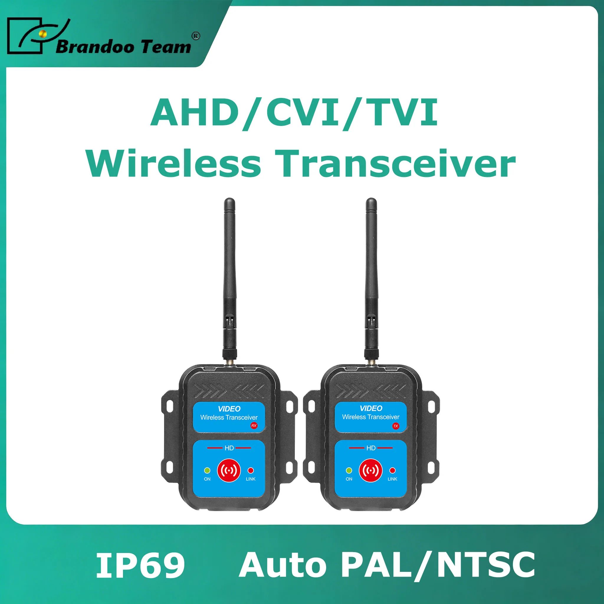  Wireless Transceiver AHD CVI TVI IP69 for Car Vans Bus 1080P Truck Camera Transmitter Around View Wireless Set