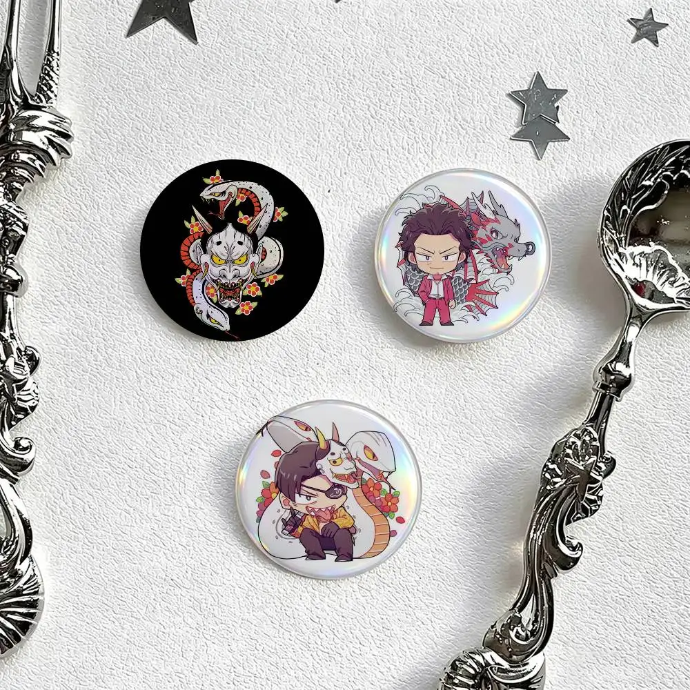Game Y-Yakuzas Goro Majima   Anime Brooches Cute Cartoon Badge Jacket Jeans Lapel Pin Gift Accessorie
