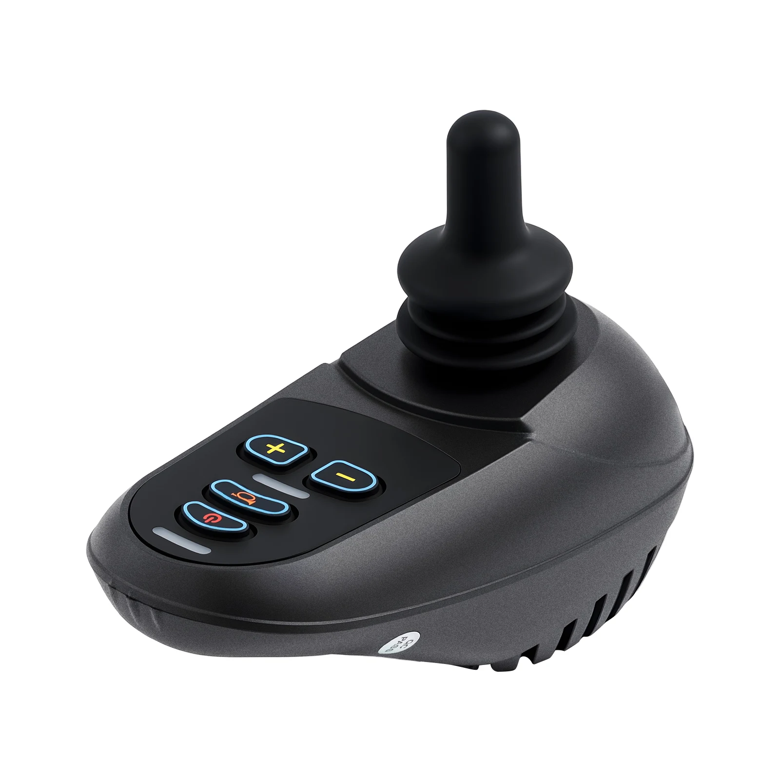 

Электрический джойстик для инвалидной коляски, джойстик, 50 А, кнопка звукового сигнала 360° ° Пять парковочных тормозов с регулируемой скоростью, кабель длиной 3,93 фута