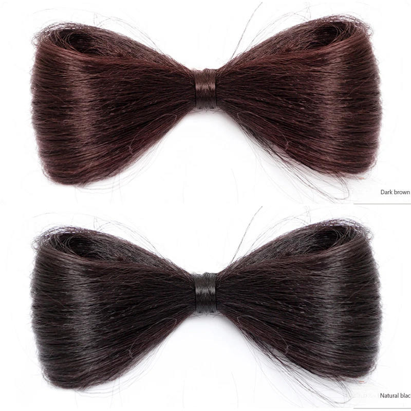 2 Pcs Children\'s New Korean Fashion Bow Ball Hair Clip Girls Go Out Cute Simulation Hair Hottie Lazy Hair Fluffy Magic Wig