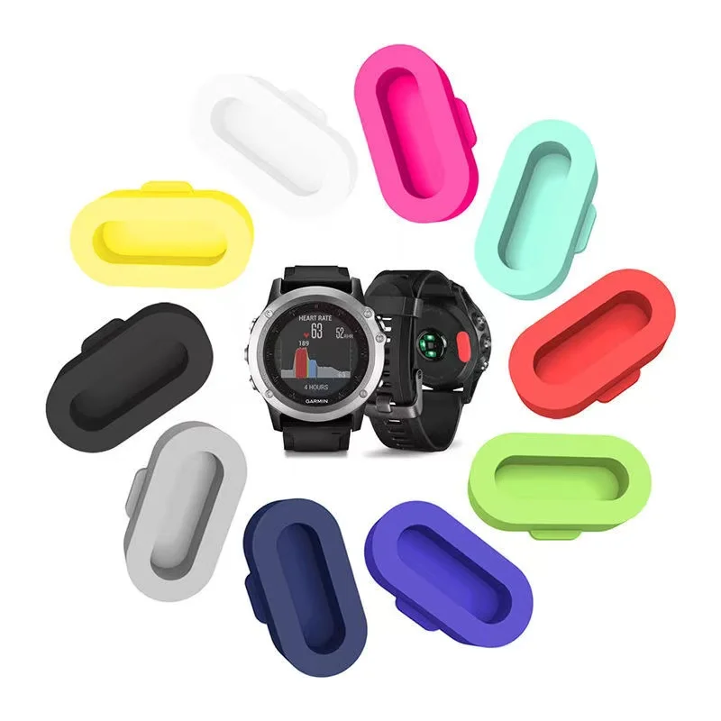 Silicone Dustproof Plug Cover Charger Caps For Garmin Fenix 6 6S 6X 5 5X 5S /forerunner 945/935/245/245M/45/45S / Instinct /Venu