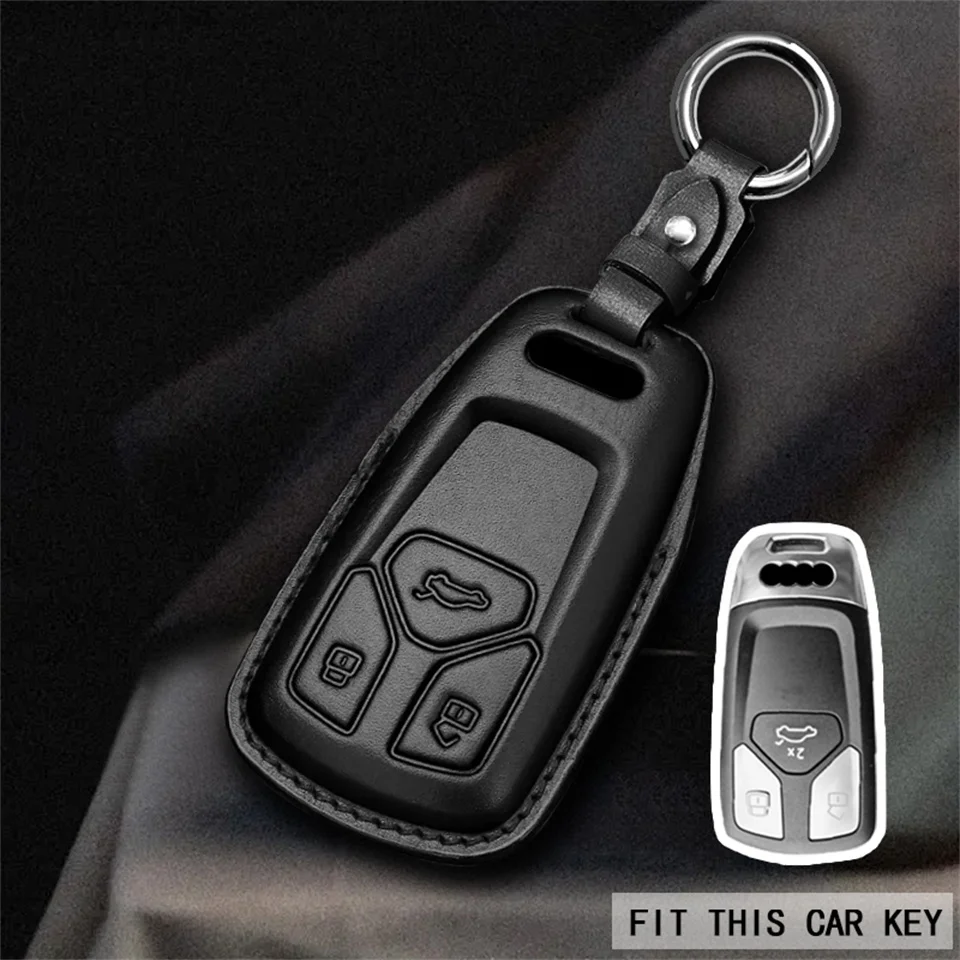 Car Key Case Cover Key Bag For Audi a1 a3 8v a4 b9 a5 a6 c7 q3 q5 q7 tt Holder Shell Auto Keychain Protect Set Accessories