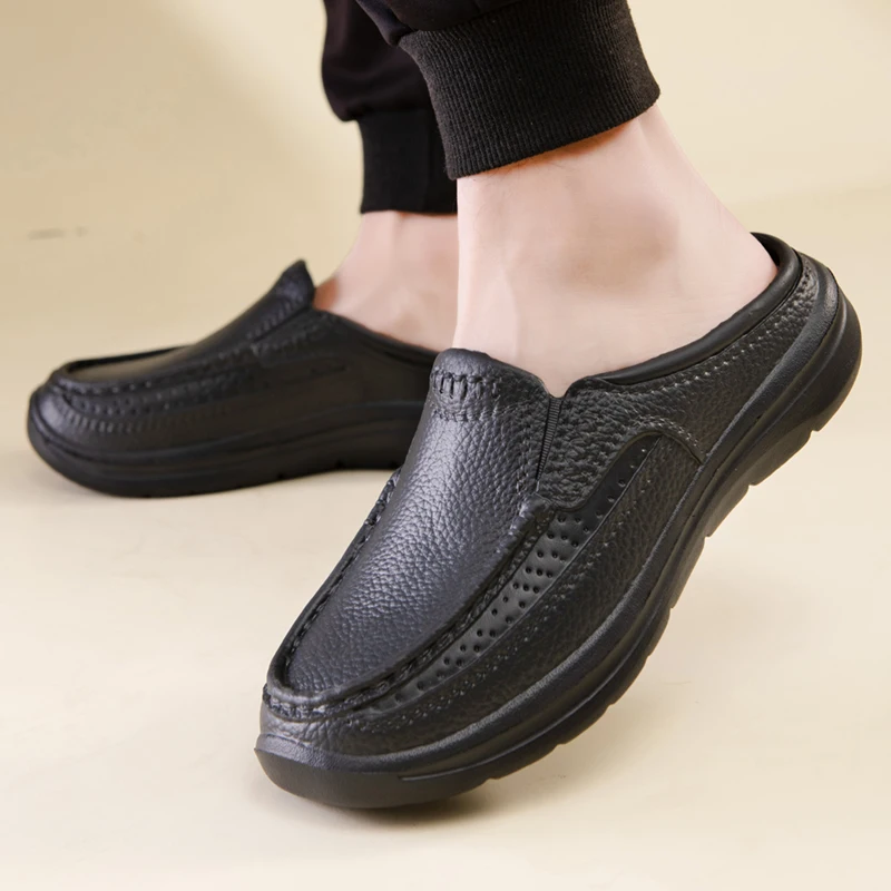 Summer Men Chef Shoes Anti Slip and Oil Proof Men's Work Shoes EVA Lazy Slippers Casual Trendy Slipper Fashion Garden Shoes image 3