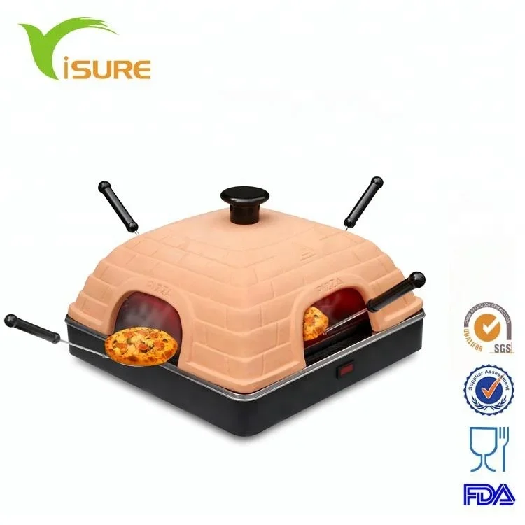 Natural ZISHA Clay Pizza Oven Electric Pie Oven Pizza Dome For 1 Person