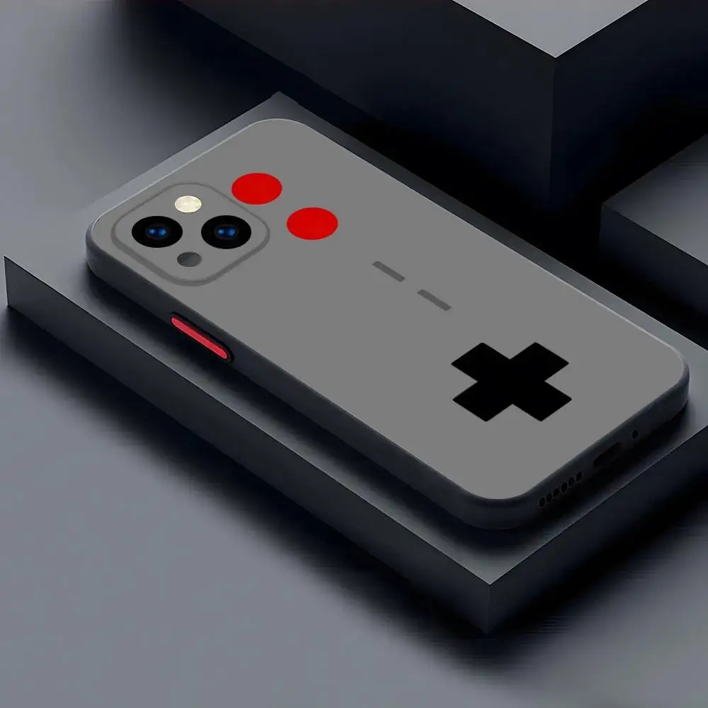 Retro Mobile Game Console Phone Case Matte Transparent For 16 15 IPhone 12 11 13 Pro Max X XR XS 8 SE Mini Plus Back Cover