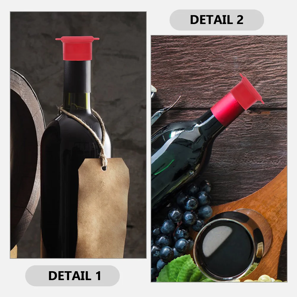 

2pcs Silicone Bottle Caps Stoppers Craft Fresh Sealer Reusable Plugs Easy Outdoor Picnic Beach
