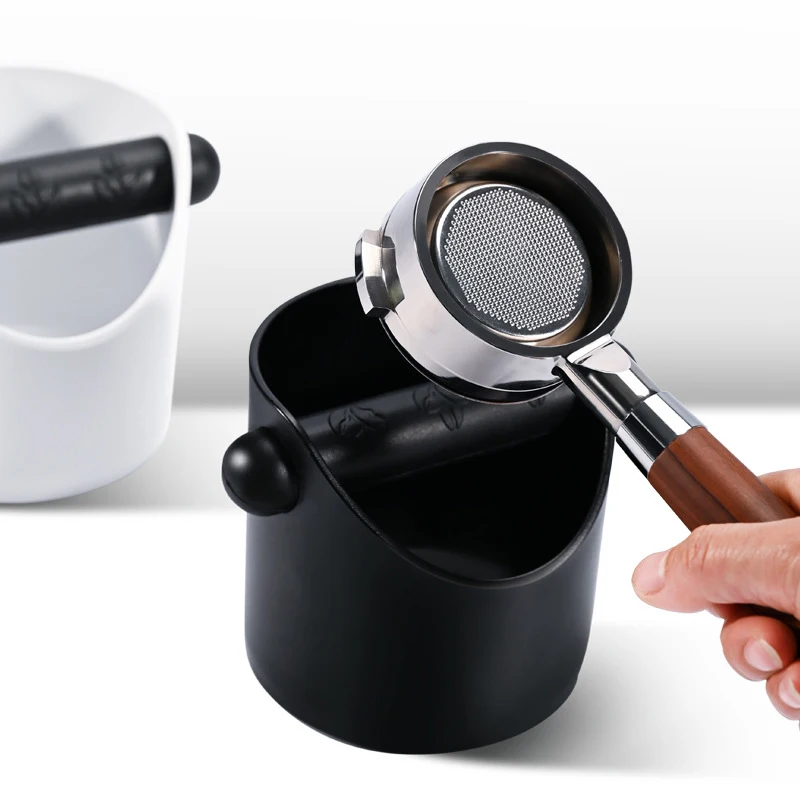 Detachable Knock Bar Coffee Knock Box Anti-slip Shock-absorbing Espresso Grounds Waste Bin for Bar Use