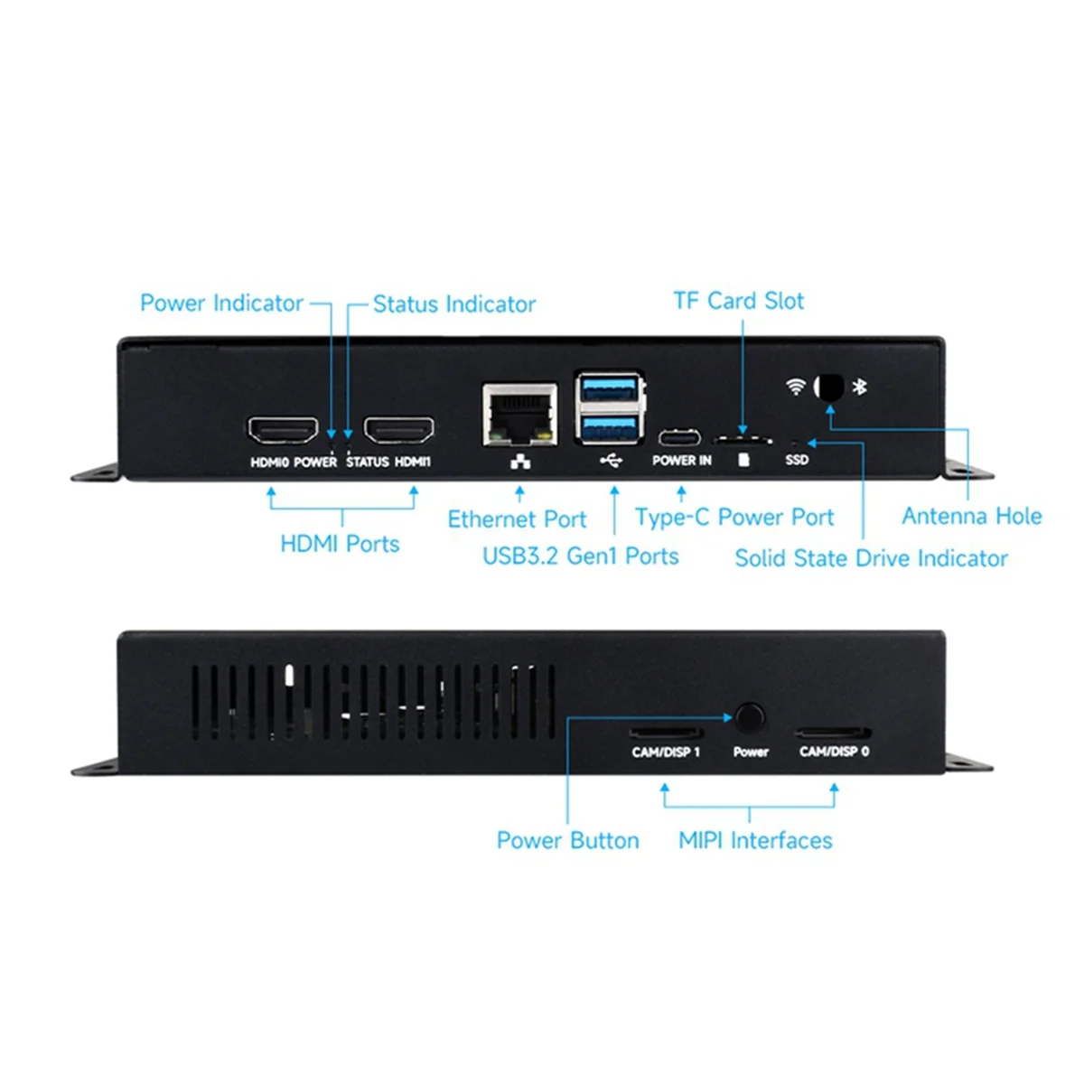 Металлический корпус AB01 CM5 для вычислительного модуля 5, плата ввода-вывода с охлаждающим вентилятором