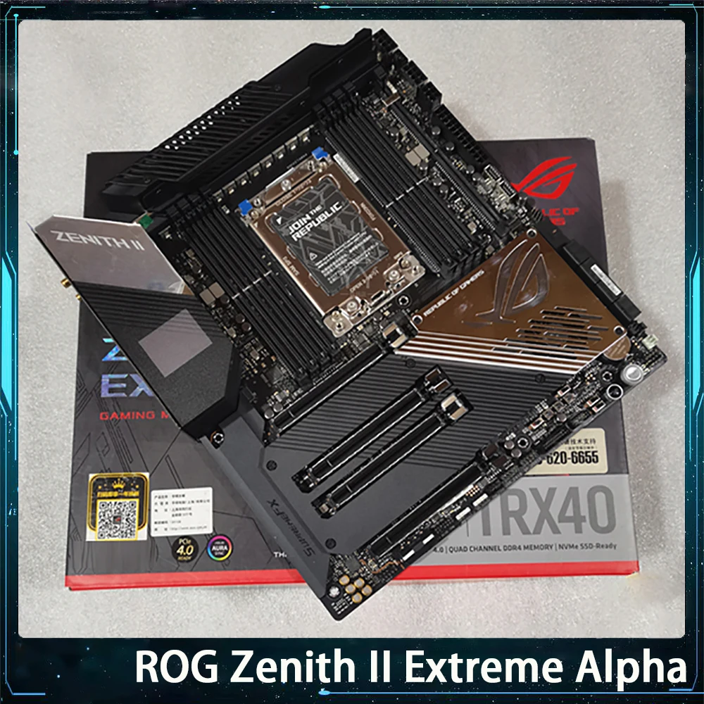 ROG Zenith II Extreme Alpha For ASUS TRX40 Socket sTRX4 DDR4 M.2 USB3.2 EATX GAMING Motherboard Works Perfectly Fast Ship