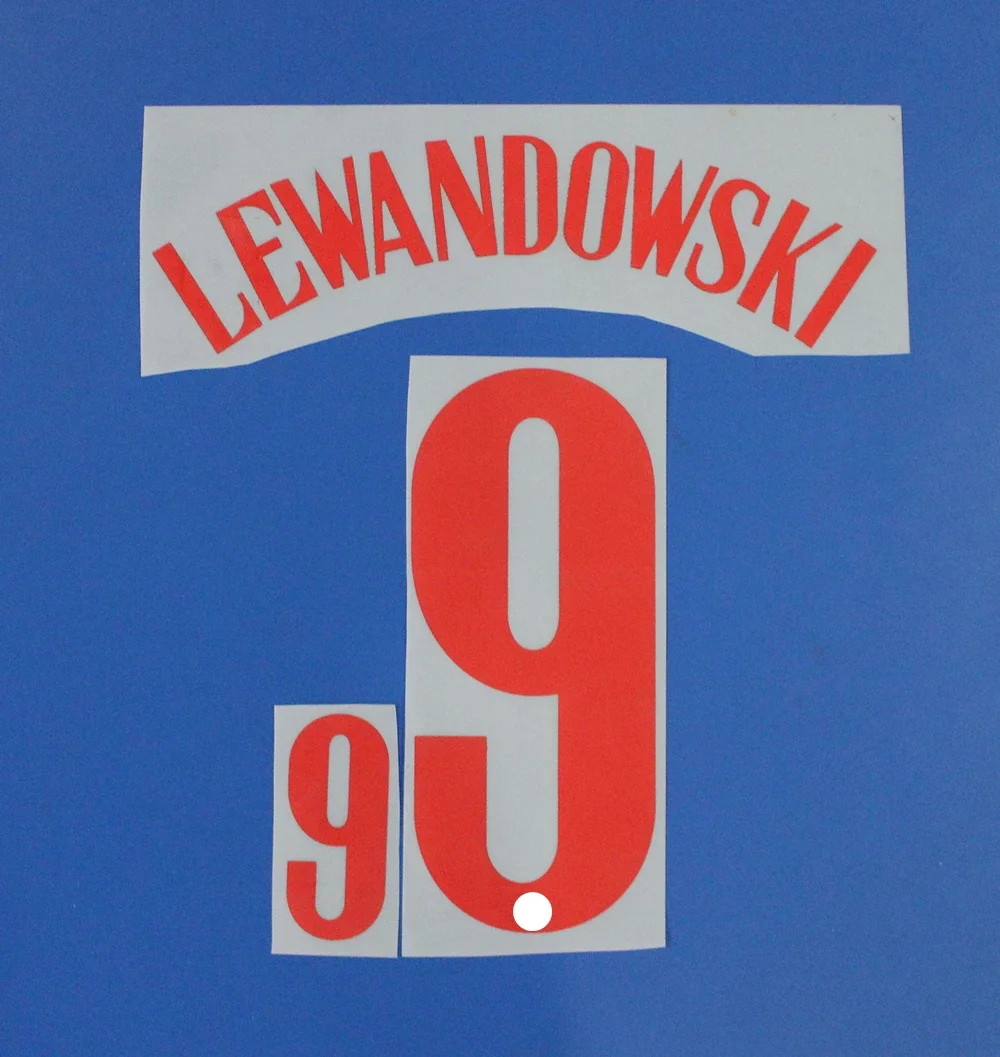 Super A 2018 2021 2022 2024 LEWANDOWSKI number font print