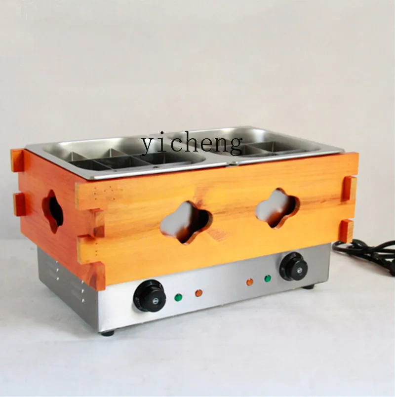 ZZ Commercial 9/18 ตารางไม้กล่อง Oden เครื่องทําอาหารร้านสะดวกซื้อพิเศษเผ็ดหม้อร้อน Skewers ขนมขบเคี้ยว