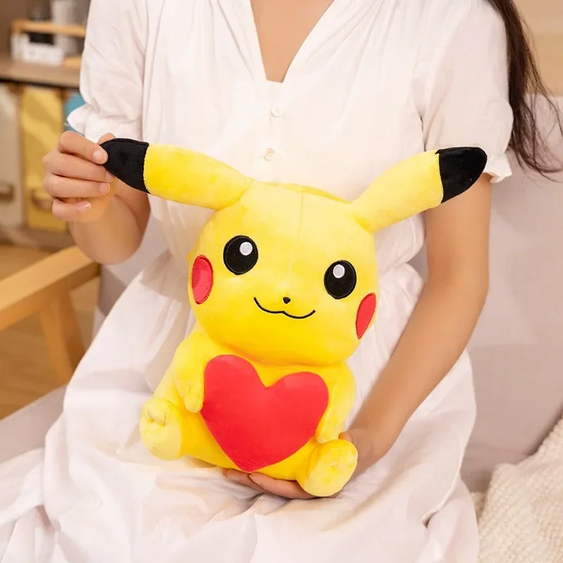 25/35cm Pikachu Pokemon Plush Toys Large Anime Doll Cute Pillow Cartoon Love Pokémon Plushie Stuffed Gift for Kids Christmas