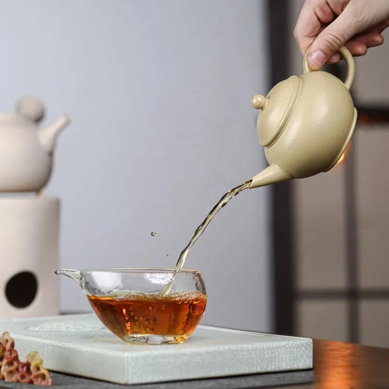 210ml Handmade Yixing Purple Clay Teapot Beauty Tea Infuser Tea Pot Tradition Household Kettle Chinese Raw Ore Zisha Tea Set