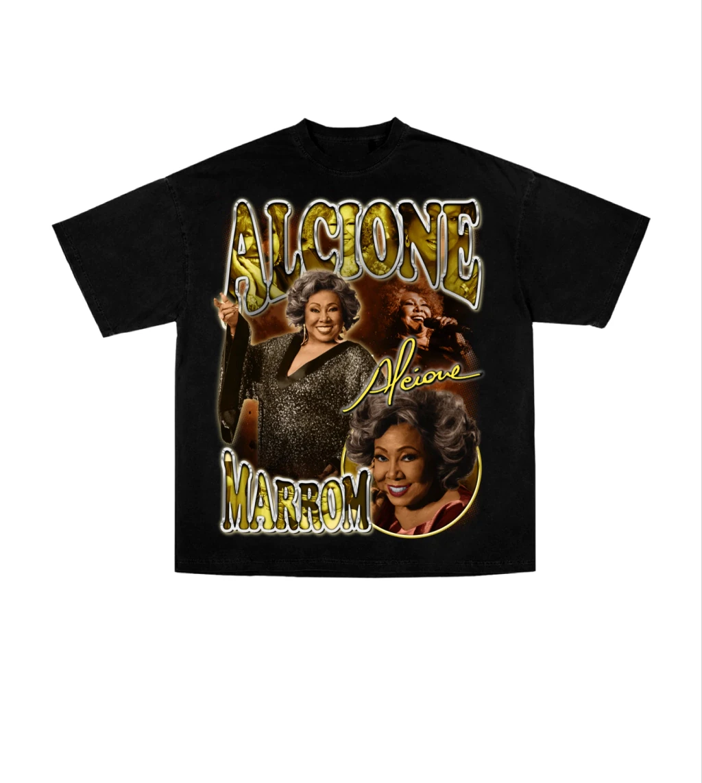 Brazilian Samba-pop Female Singer ALCIONE  T Shirt Men Women Cotton Tees Casual Short Sleeve Round Neck Clothing Loose Top