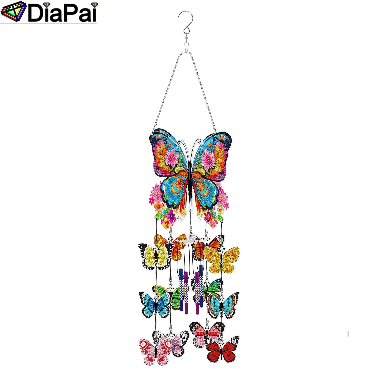 

Алмазная 5d-картина диагональю «сделай сам», Двусторонняя подвеска в виде ветра, бабочки, точечной подвески, вышивка, подвесной подарок, украшение для дома