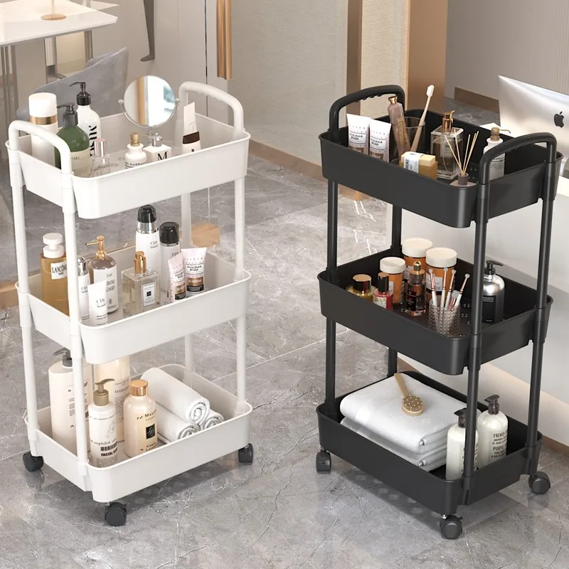 Beauty salon instrument rack Barber shop hot dyeing nail salon tool cart Snack storage rack