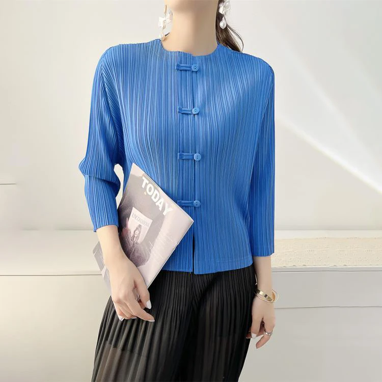 سترة نسائية مطوية لربيع وخريف 2025 سترة جديدة للسيدات بإبزيم كلاسيكي بقصة ضيقة ومريحة وغير رسمية #5