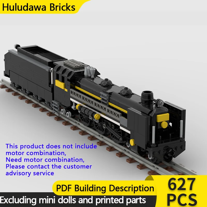 

City Car Model MOC Building Bricks C51 Passenger Steam Locomotive Modular Technology Gifts Holiday Assemble Children Toys Suit